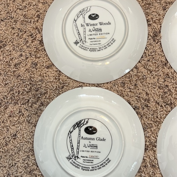 JL Whiting limited edition Franklin Mint- set of 6 collector plates. Deer - Picture 9 of 10